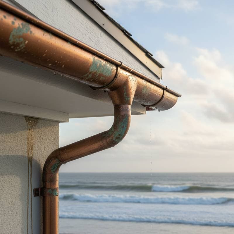 Saltwater Corrosion Destroys Coastal Gutters Fast